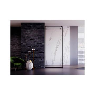 Душевая перегородка Veconi (Векони) Korato KR81B-110-01-C4 Стекло прозрачное 8 мм, 2000х1100 мм, черный