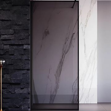 Душевая перегородка Veconi (Векони) Korato KR81BT-120-05-C4 Стекло тонированное 8 мм, 2000х1200 мм, черный