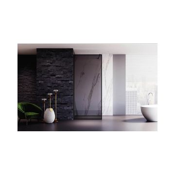 Душевая перегородка Veconi (Векони) Korato KR81BT-70-05-C4 Стекло тонированное 8 мм, 2000х700 мм, черный