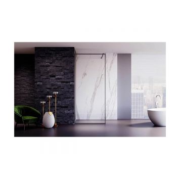 Душевая перегородка Veconi (Векони) Korato KR81GR-80-01-C4 Стекло прозрачное 8 мм, 2000х800 мм, брашированный графит