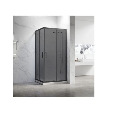 Душевой угол Veconi Rovigo RV27B-8080-05-C8 Стекло Тонированное 5 мм 800х1900х800 мм, черный
