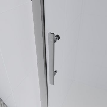 Душевая дверь Veconi Evo 100 CH, 1300x1950 мм, Хром, стекло прозрачное 6 мм, E1-CH-130-01-C9