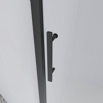 Душевая дверь Veconi (Векони) Evo 100 GR, 1100x1950 мм, графит брашинг, стекло тонированное матовое 6 мм, E1-GR-110-12-C9