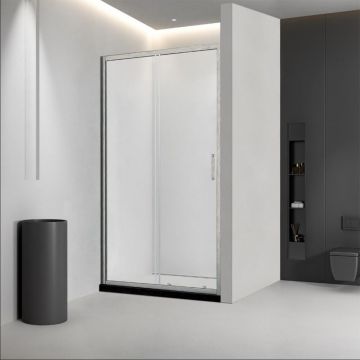 Душевая дверь Veconi (Векони) Vianno VN-46BC, 1500x1950 мм, Никель брашинг, стекло прозрачное 6 мм, VN46BC-150-01-C5