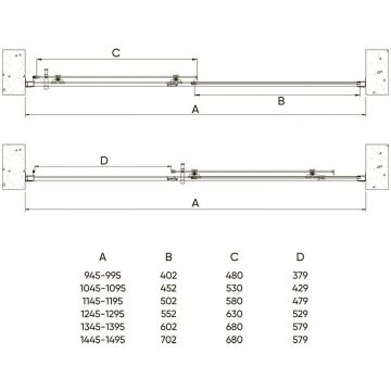 Душевая дверь Veconi (Векони) Vianno 100x190 см стекло прозрачное профиль хром механизм раздвижной (VN72-100-01-C4)