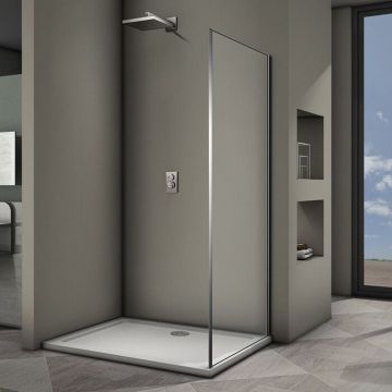 Душевая панель Veconi (Векони) Rovigo 90x190 см стекло прозрачное, хром (KP02-90-01-19C3)