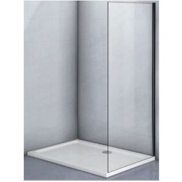 Душевая панель Veconi (Векони) KP03B-110-01-C5 1100х1950 мм профиль черный, стекло прозрачное