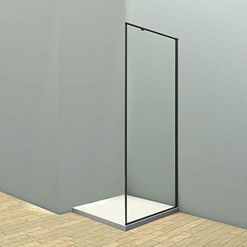 Душевая панель Veconi (Векони) KP07B-80-01-C4 800х1950 мм профиль черный, стекло прозрачное
