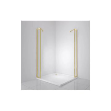 Боковая панель BelBagno LUCE-20-FIX-C-ORO золото, стекло прозрачное 6 мм (1950х200)