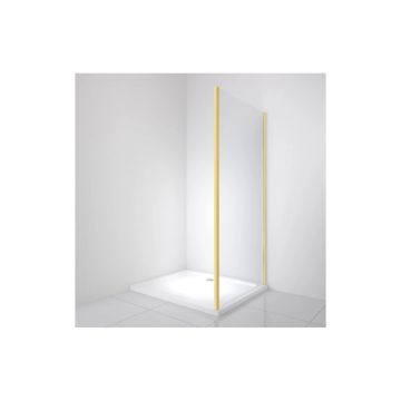 Боковая панель BelBagno (Бельбагно) LUCE-90-FIX-C-ORO золото, стекло прозрачное 6 мм (1950х900)