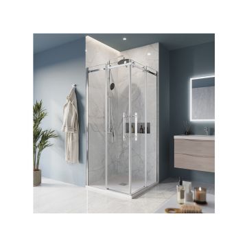 Душевой уголок BelBagno (Бельбагно) MARINO-A-2-100-C-CR хром, стекло прозрачное 8 мм (1000х1950х1000)