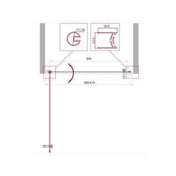 Душевая дверь, стекло Шиншилла, профиль хром, BelBagno (Бельбагно) UNO-B-1-60-CH-Cr хром, стекло шиншилла 5 мм (600х1900)