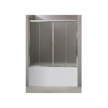 Душевая шторка на ванну BelBagno UNO-VF-2-170/145-P-Cr хром, стекло рифленное 5 мм (1700х1450)