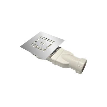 Сифон для поддонов из искусственного мрамора с декоративной накладкой, BelBagno (Бельбагно) TRAY-AS-UNO-CR хром, белый