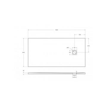 Поддон из искусственного мрамора в комплекте с сифоном с декоративной накладкой BelBagno (Бельбагно) TRAY-MR-UNO-AH-160/80-35-W-CR белый