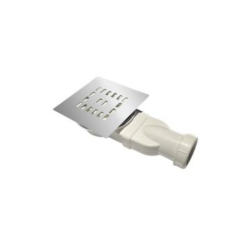 Поддон из искусственного мрамора в комплекте с сифоном с декоративной накладкой BelBagno (Бельбагно) TRAY-MR-UNO-AH-160/80-35-W-CR белый