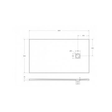Поддон из искусственного мрамора в комплекте с сифоном с декоративной накладкой BelBagno (Бельбагно) TRAY-MR-UNO-AH-160/90-35-W-CR белый