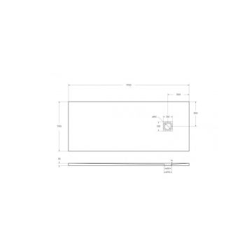 Поддон из искусственного мрамора в комплекте с сифоном с декоративной накладкой BelBagno (Бельбагно) TRAY-MR-UNO-AH-170/70-35-W-CR белый
