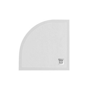 Поддон из искусственного мрамора в комплекте с сифоном с декоративной накладкой BelBagno (Бельбагно) TRAY-MR-UNO-R-80-550-35-W-CR белый