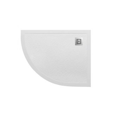 Поддон из искусственного мрамора в комплекте с сифоном с декоративной накладкой BelBagno (Бельбагно) TRAY-MR-UNO-RH-120/80-550-35-W-R-CR белый