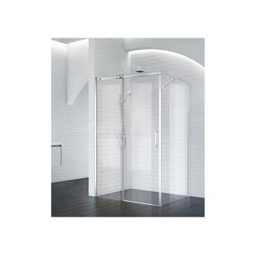 Боковая панель BelBagno ACQUA-100-FIX-C-Cr хром, стекло прозрачное 8 мм (1950х1000)