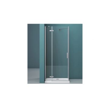 Душевая дверь без ответного пристенного магнитного профиля, левая BelBagno (Бельбагно) KRAFT-60/20-C-Cr-L хром, стекло прозрачное 6 мм (1950х800)