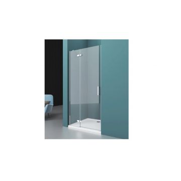 Душевая дверь без ответного пристенного магнитного профиля, левая BelBagno (Бельбагно) KRAFT-60/30-C-Cr-L хром, стекло прозрачное 6 мм (1950х900)