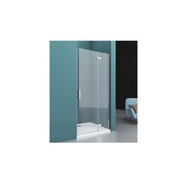 Душевая дверь без ответного пристенного магнитного профиля, правая BelBagno (Бельбагно) KRAFT-60/40-C-Cr-R хром, стекло прозрачное 6 мм (1950х1000)