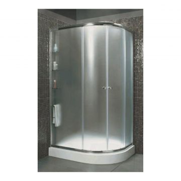 Душевой уголок Cezares (Цезарис) ANIMA-W-RH-2-120/100-P-Cr-L цвет профиля хром, стекло матовое 6 мм 120х200х90 см