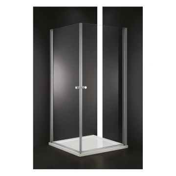 Душевой уголок Cezares (Цезарис) ELENA-W-A-2-80-C-Cr цвет профиля хром, стекло прозрачное 6 мм 80х195х80 см