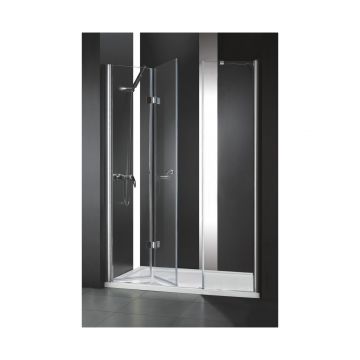 Душевая дверь Cezares (Цезарис) ELENA-W-BS-13-80+45/45-C-Cr цвет профиля хром, стекло прозрачное 6 мм 195х163 см