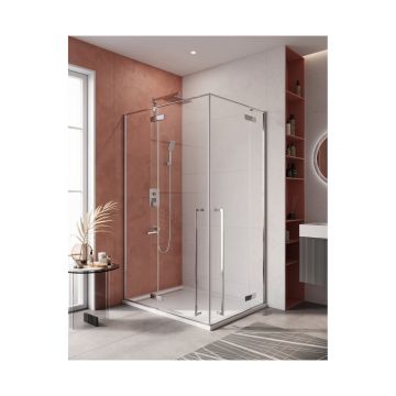 Душевой уголок Cezares (Цезарис) LINER-AH-2-120/90-C-Cr-L цвет профиля хром, стекло прозрачное 6 мм 120х195х90 см