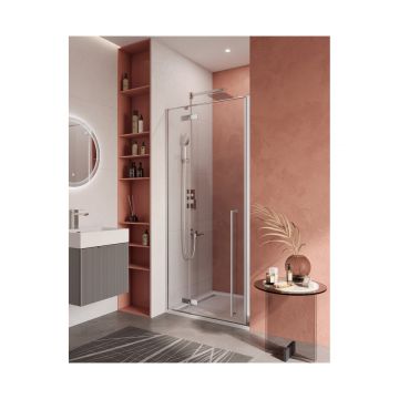 Душевая дверь Cezares (Цезарис) LINER-B-12-100-C-Cr-L цвет профиля хром, стекло прозрачное 6 мм 195х100 см