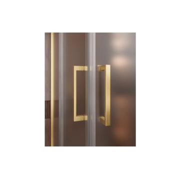 Душевой уголок Cezares (Цезарис) MOLVENO-A-2-90-P-BORO цвет профиля золото, стекло матовое 90х195х90 см