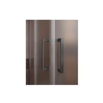 Душевой уголок Cezares (Цезарис) MOLVENO-A-2-90-P-GM цвет профиля оружейная сталь, стекло матовое 90х195х90 см