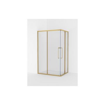 Душевой уголок Cezares (Цезарис) RELAX-304-AH-2-120/90-C-BORO цвет профиля золото, стекло прозрачное 8 мм 120х200х90 см