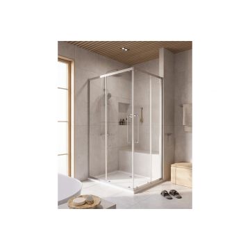 Душевой уголок Cezares (Цезарис) RELAX-304-AH-2-120/90-C-CR цвет профиля хром, стекло прозрачное 8 мм 120х200х90 см