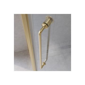 Душевой уголок Cezares (Цезарис) RELAX-304-P-1-100-C-BORO цвет профиля золото, стекло прозрачное 8 мм 100х200х100 см