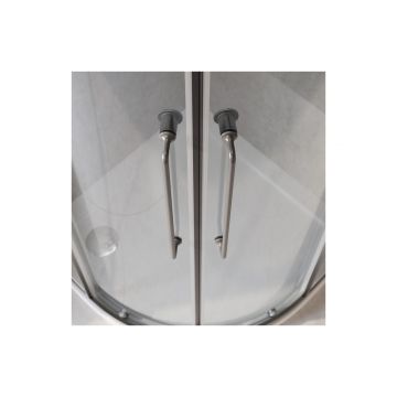 Душевой уголок Cezares RELAX-304-R-2-90-C-GM цвет профиля оружейная сталь, стекло прозрачное 8 мм 90х200х90 см