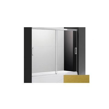 Душевая шторка на ванну Cezares TANDEM-SOFT-VF-2-180/145-C-BORO-IV цвет профиля золото, стекло прозрачное 6 мм 145х180 см