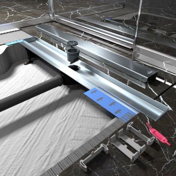 Душевой лоток Timo Drain Protect 600 DP20600-PG20600 с панелью PG20 под плитку, Сатин