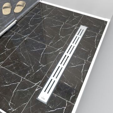 Душевой лоток Timo (Тимо) Drain Protect 900 DP20900-DG20900 с вставкой DG20, Сатин