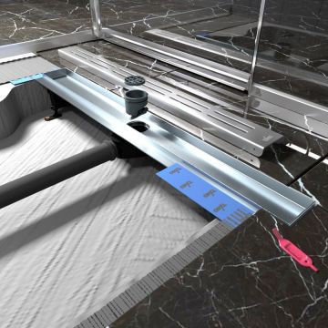 Душевой лоток Timo (Тимо) Drain Protect 900 DP20900-DG20900 с вставкой DG20, Сатин