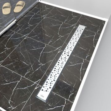 Душевой лоток Timo (Тимо) Drain Protect 900 DP20900-DR20900 с вставкой DR20, Сатин