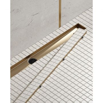 Душевой лоток Timo (Тимо) Drain System 1000 DS230210/17 с панелью plate, Золото матовое