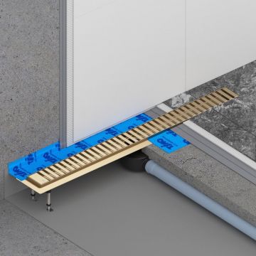 Душевой лоток Timo Drain System 700 DS230107/17 с вставкой lines, Золото матовое