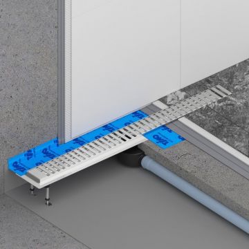 Душевой лоток Timo (Тимо) Drain System 700 DS230107/01 с вставкой lines, Сатин