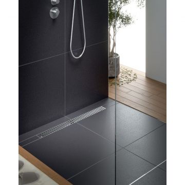 Душевой лоток Timo Drain System 800 DS230108/01 с вставкой lines, Сатин