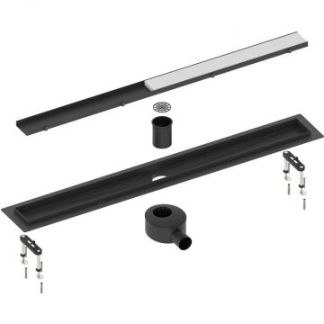 Душевой лоток Timo (Тимо) Drain System 800 DS230208/03 с панелью plate, Черный