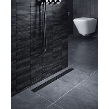 Душевой лоток Timo Drain System 900 DS230109/03 с вставкой lines, Черный